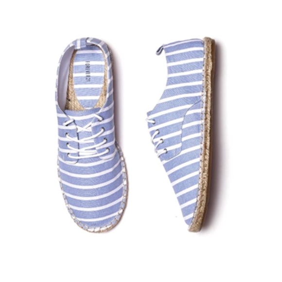 Forever 21 Shoes - BLUE STRIPED ESPADRILLE SNEAKERS